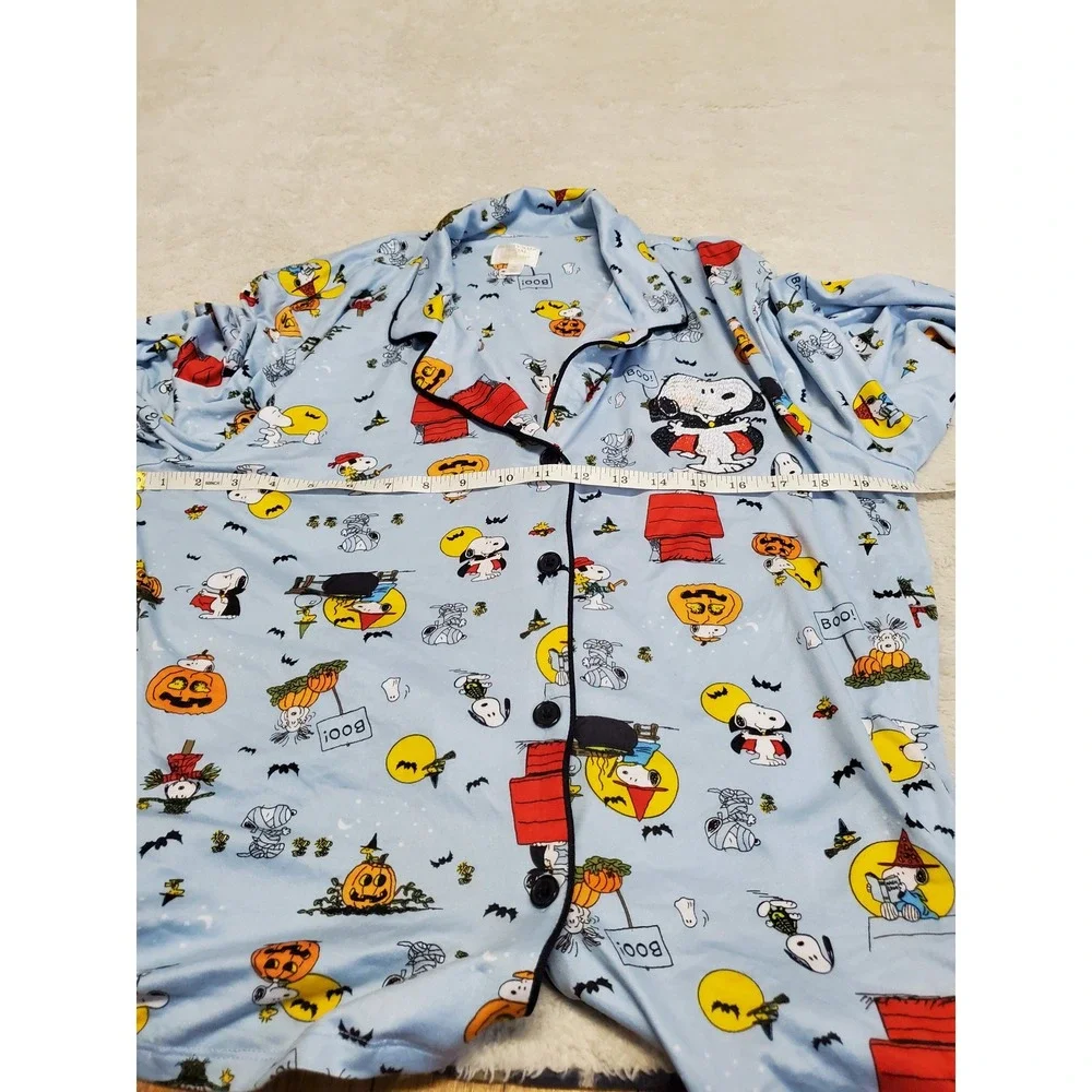 Beauty Sleep Social x Peanuts Snoopy Pumpkin Halloween Pajama Top‎ Pants Set XL